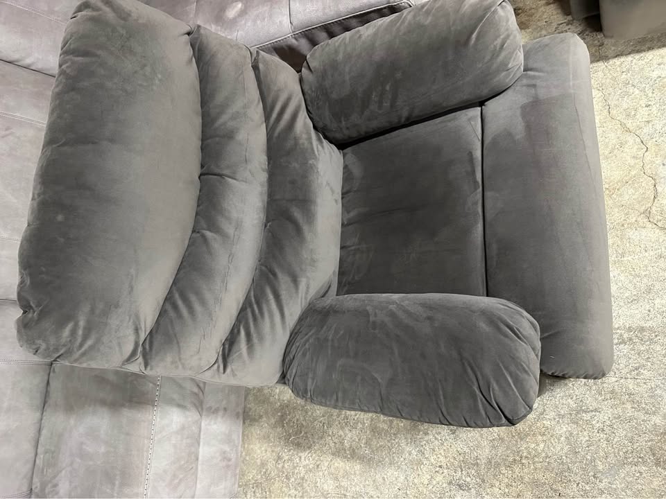 3+1+1 Recliner Sofa Set | Grey Fabric | Manual Recliners | Like New photo 7
