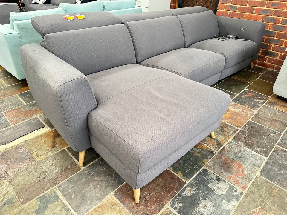 Nick Scali Electric Recliner Sofa with Chaise