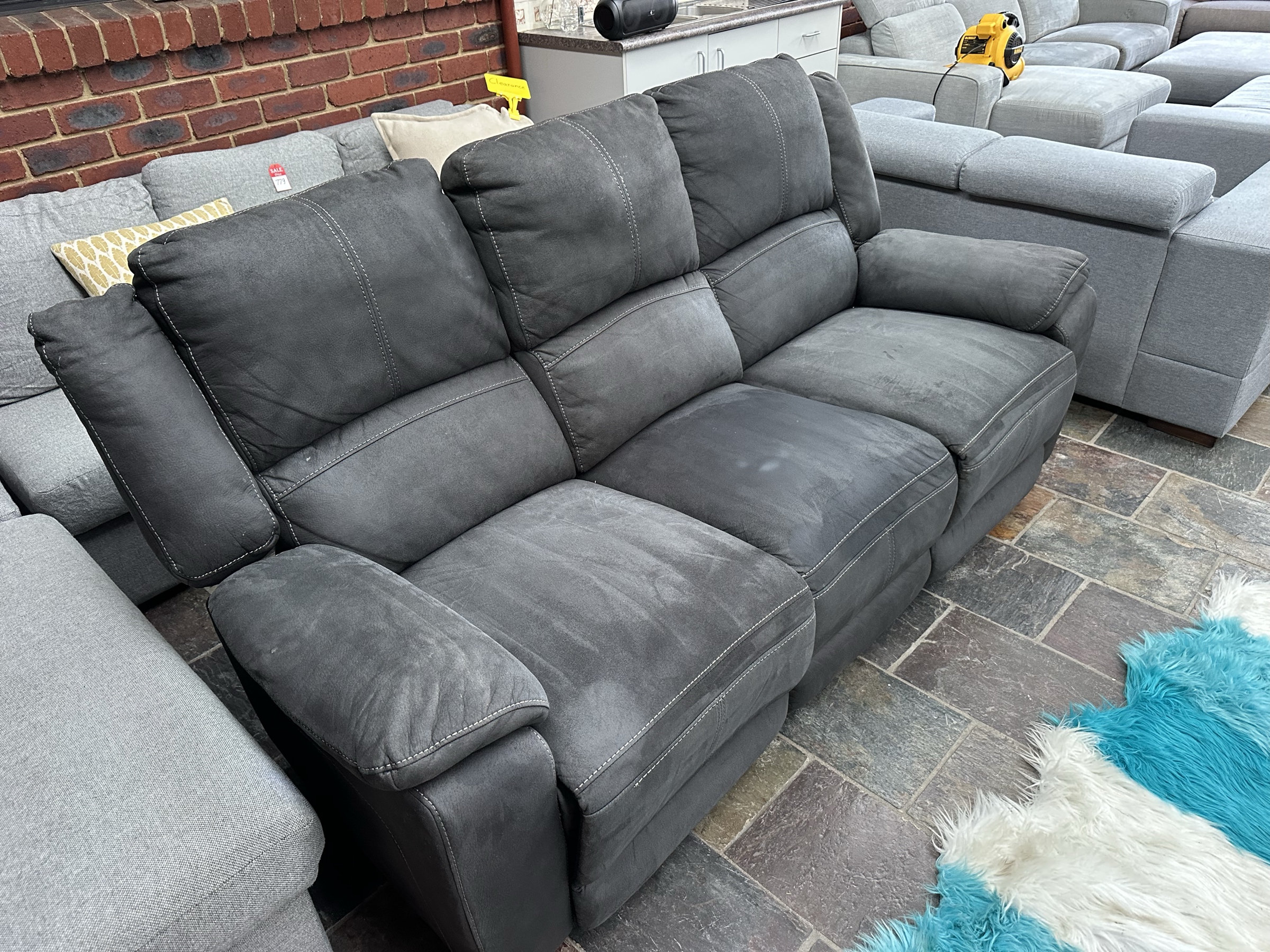 3-Seater Dual Electric Recliner Sofa — Professionally Cleaned photo 3