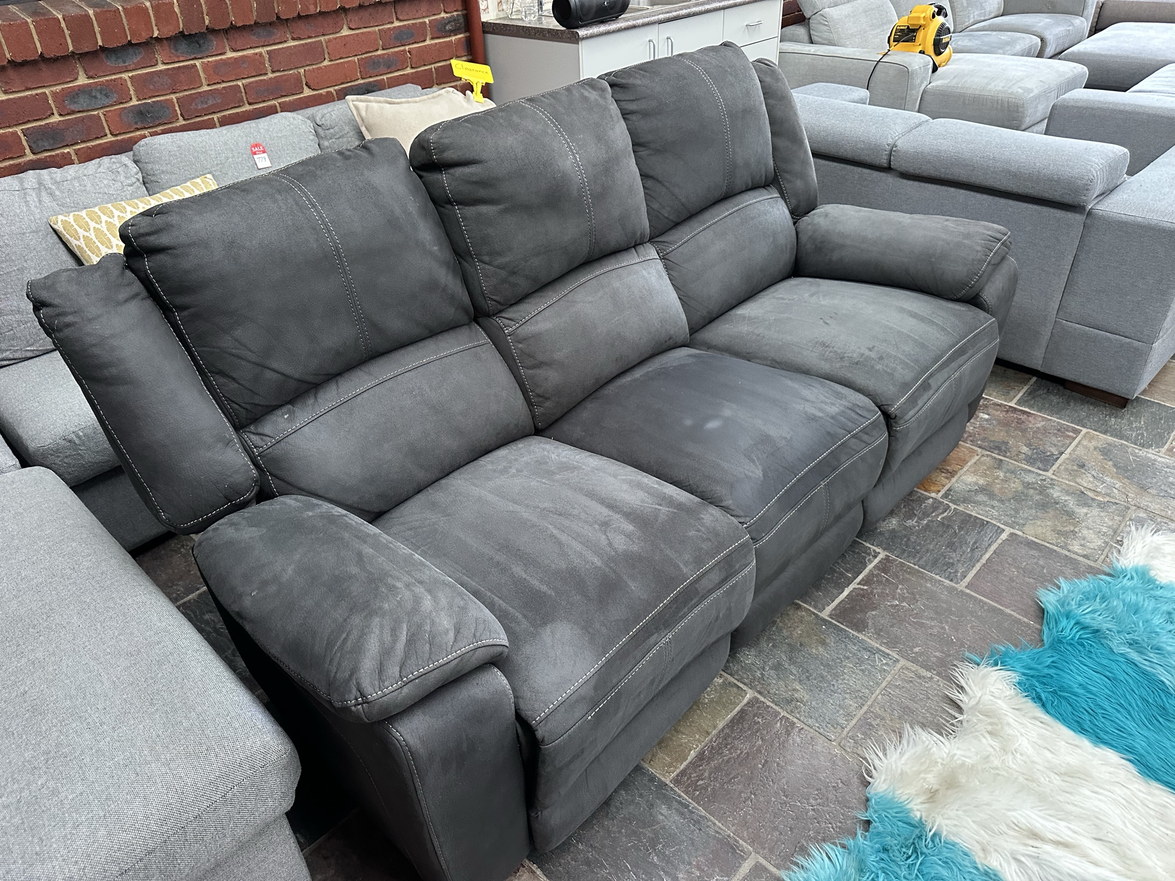 3-Seater Dual Electric Recliner Sofa — Professionally Cleaned photo 4
