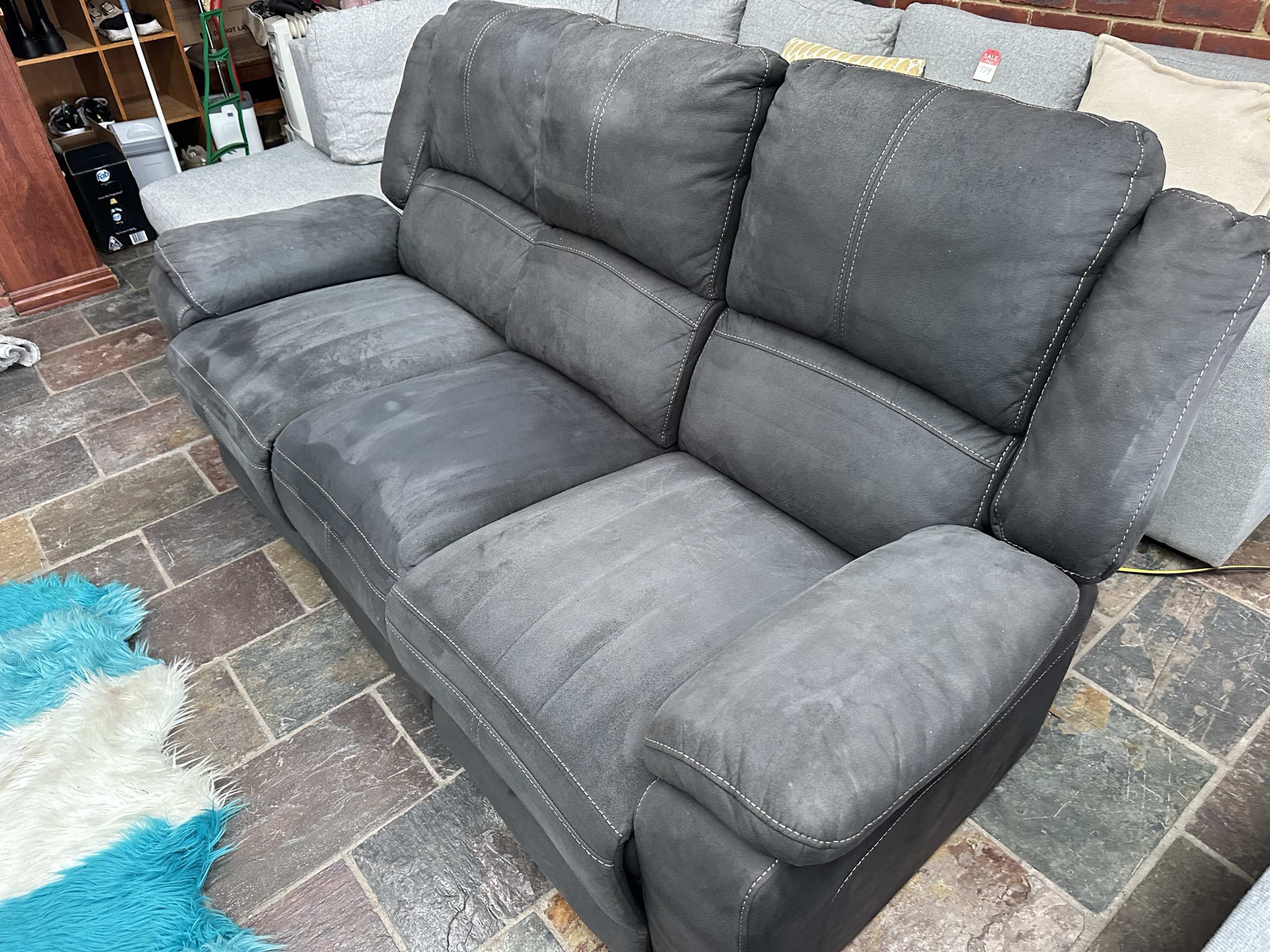 3-Seater Dual Electric Recliner Sofa — Professionally Cleaned photo 6