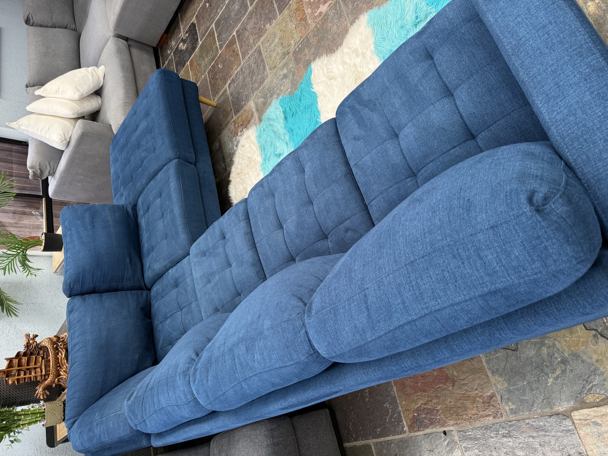 Large L-Shaped Corner Sofa with Chaise — Professionally Cleaned photo 3