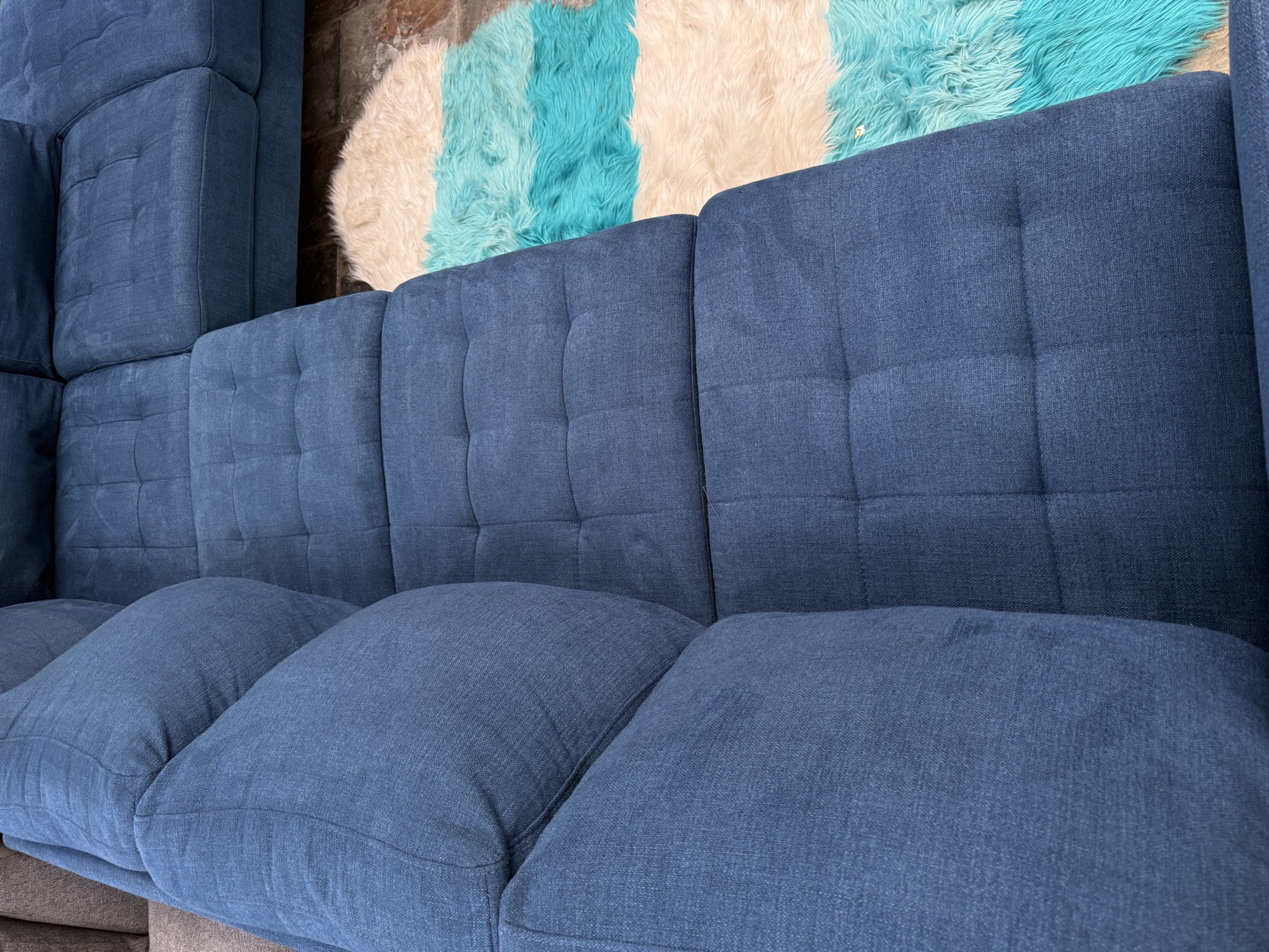 Large L-Shaped Corner Sofa with Chaise — Professionally Cleaned photo 6