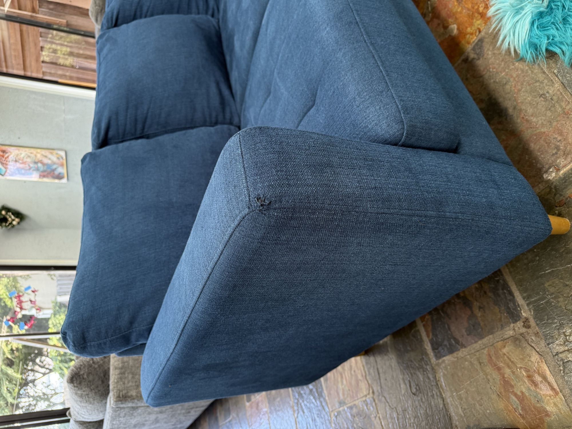 Large L-Shaped Corner Sofa with Chaise — Professionally Cleaned photo 7