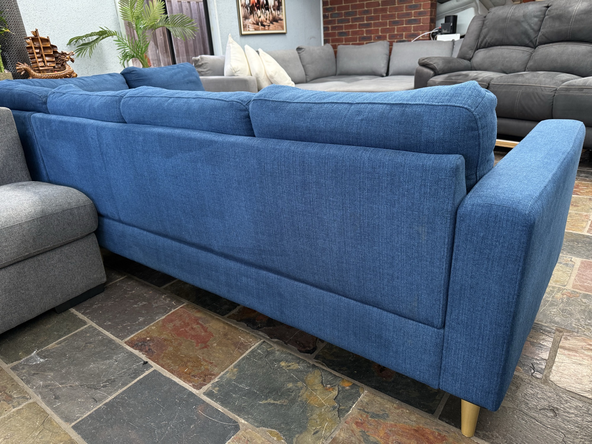 Large L-Shaped Corner Sofa with Chaise — Professionally Cleaned photo 8