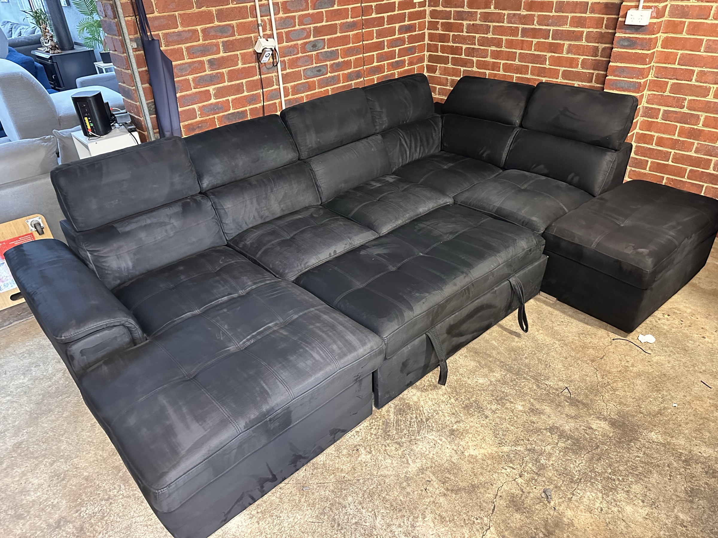 Large U-Shaped Modular Sofa with Storage — Professionally Cleaned photo 2