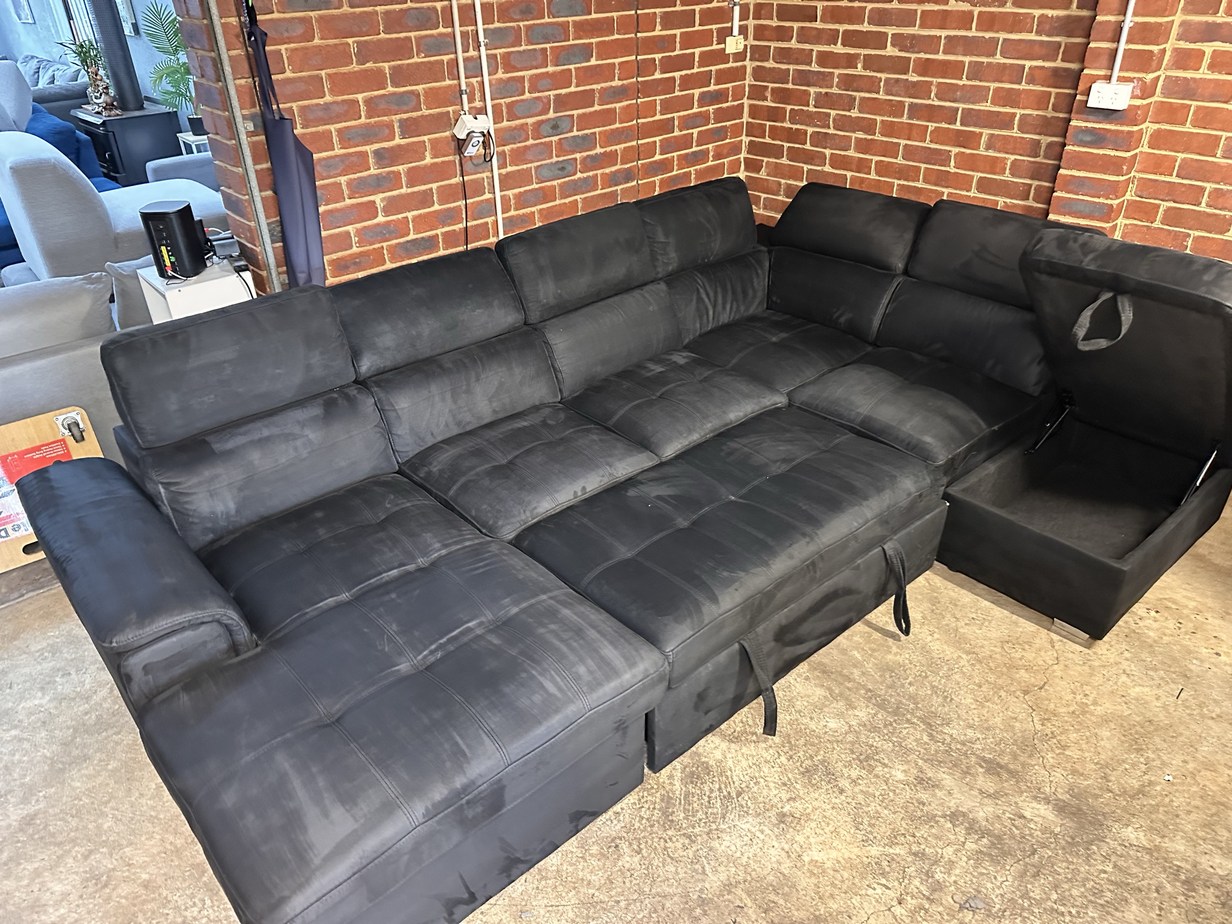 Large U-Shaped Modular Sofa with Storage — Professionally Cleaned photo 3