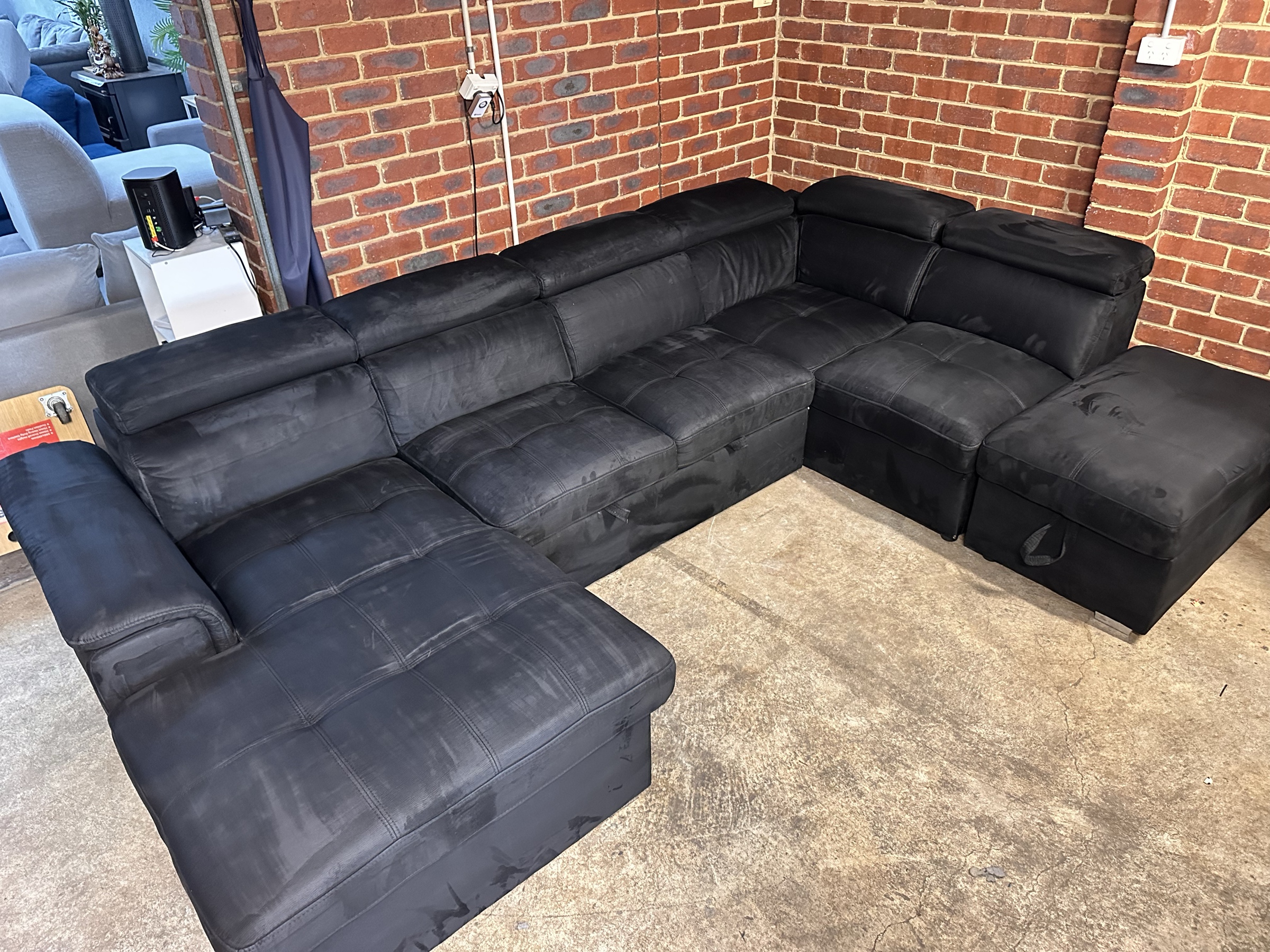Large U-Shaped Modular Sofa with Storage — Professionally Cleaned photo 5