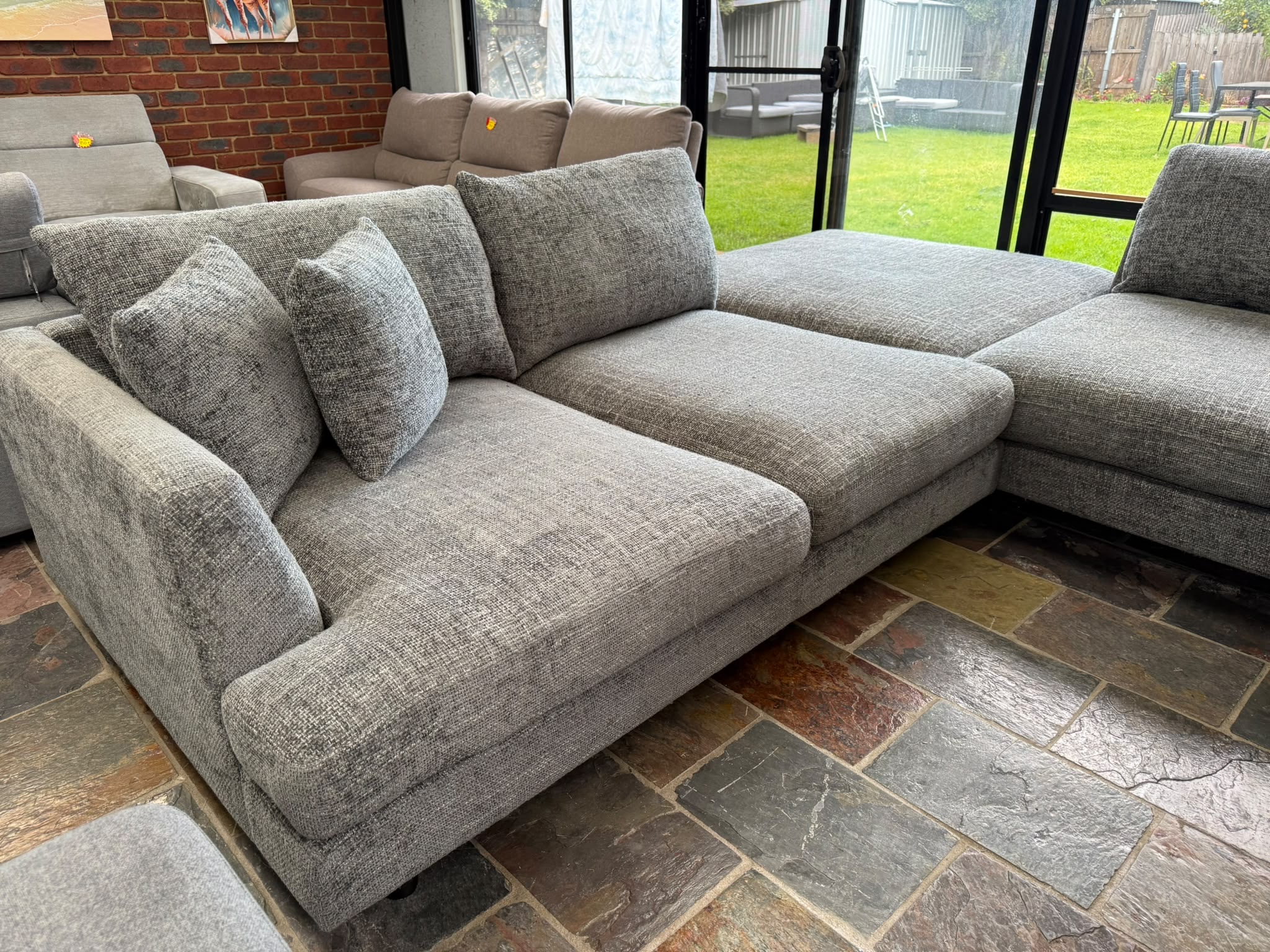 U-Shaped Modular Sofa — Professionally Cleaned photo 2
