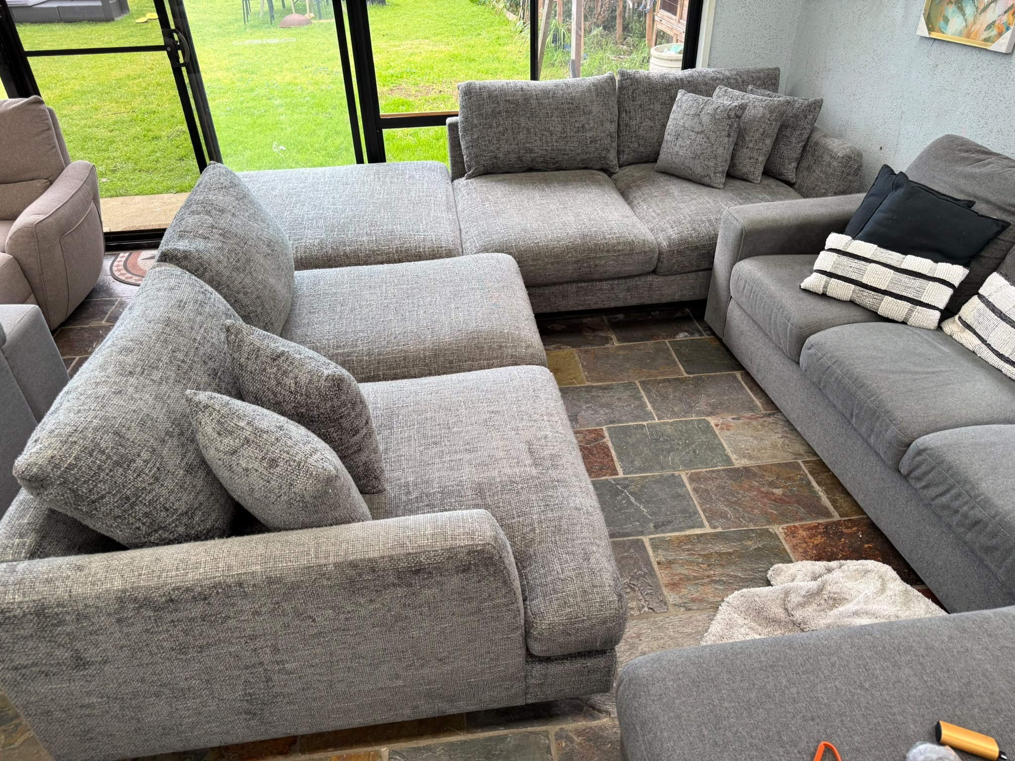 U-Shaped Modular Sofa — Professionally Cleaned photo 5