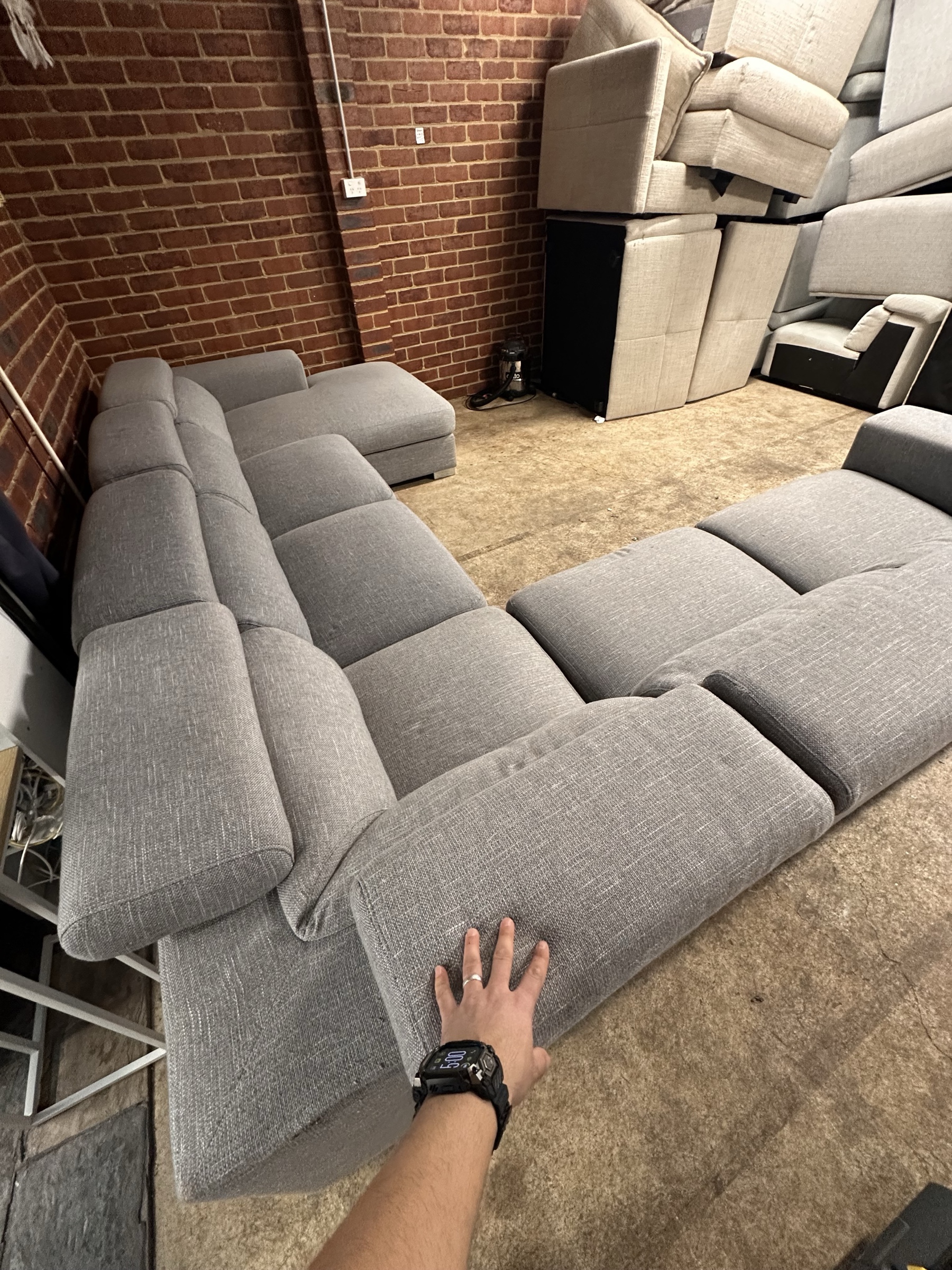 Focus On Furniture U-Shaped Modular Sofa with Chaise — Professionally Cleaned photo 6